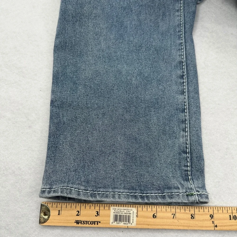 True Religion Ricky Big T Flap Relaxed Straight Jeans Light Pacific Wash 36x34